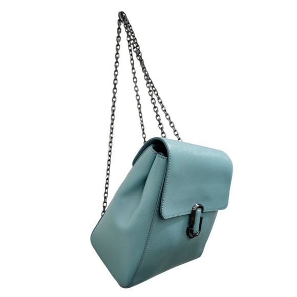 MARC JACOBS Saffiano Leather Backpack color Tiffany Blue - Picture 8 of 16